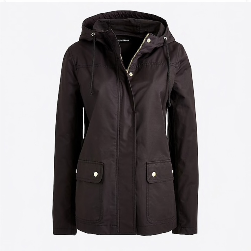J Crew Water Resistant Jacket Coat Black XXS NEW